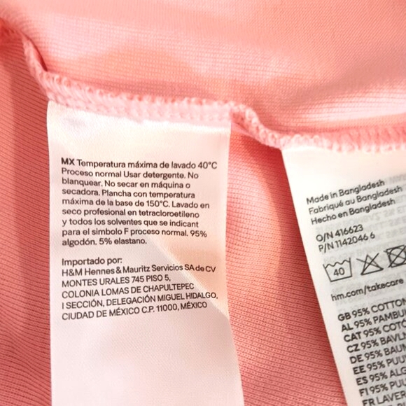 H&M Mama Maternity Top Tee Blouse Pullover Long Sleeve Pink Women's Size M NWT - Picture 11 of 16